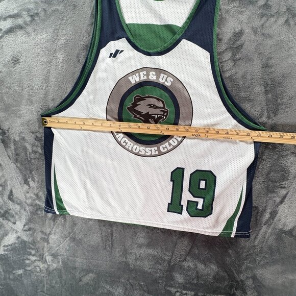 We & Us Lacrosse Club Jersey Reversible Player Issued Game #19 Men L/XL Team - Picture 7 of 9